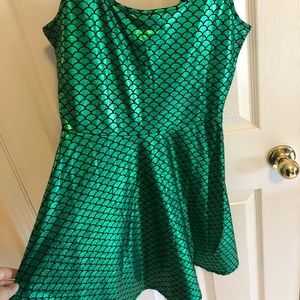 Green mermaid scale dress
